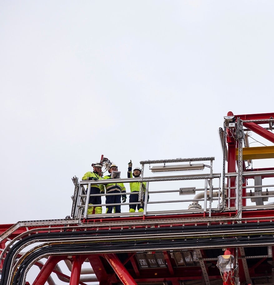 Offshore workers on board Jotun FPSO
