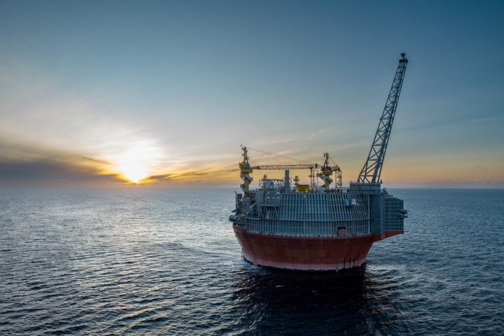 Aerial photo of the Goliat platform